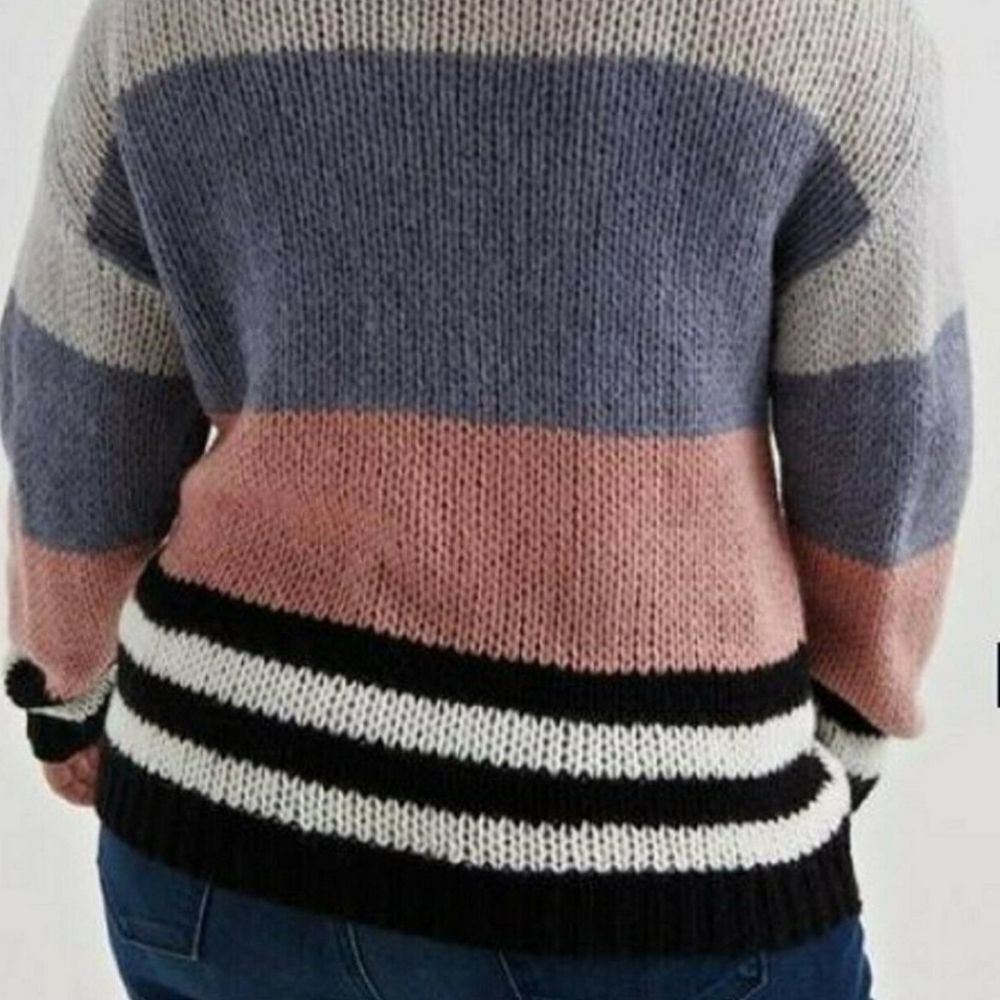 Lucky Brand NWT Women's Pastel Colorblock Sweater Size 2XL Wool‎ Blend - Picture 4 of 10